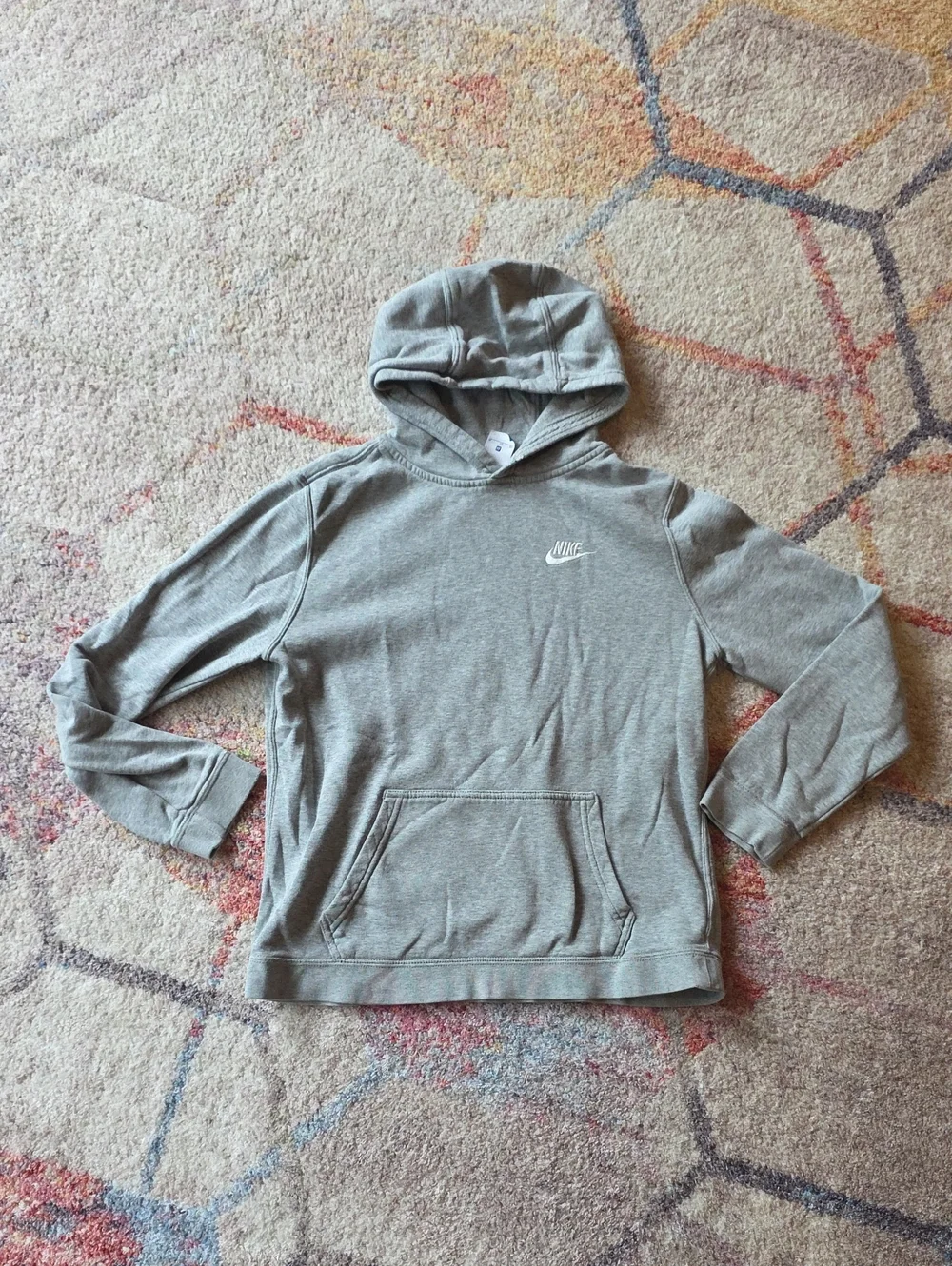 Nike kids Light Gray Zip-Up Style Hoodie Sweatshirt
